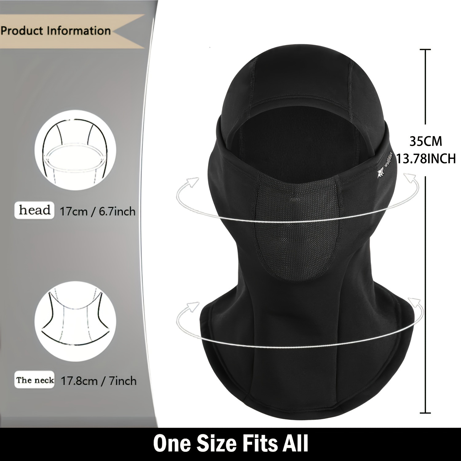 Ski Cycling Mask for Men & Wom - Neck Gaiter Fleece recension och pris