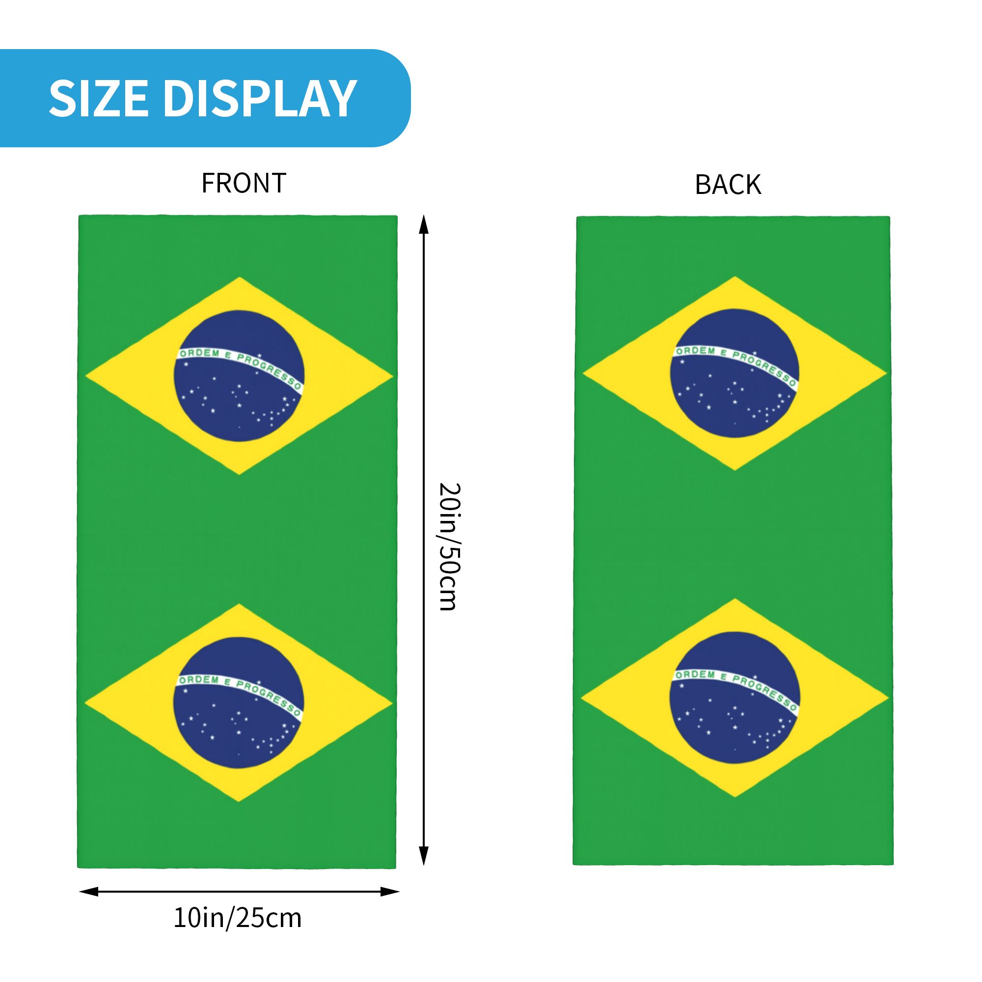Custom Brazil Flag Bandana Nec - Neck Gaiter Fleece recension och pris