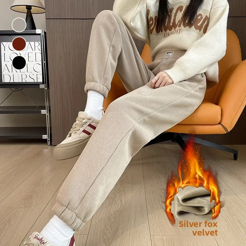 Winter New Thickened Fleece Li - Corduroy Pant Warm recension och pris