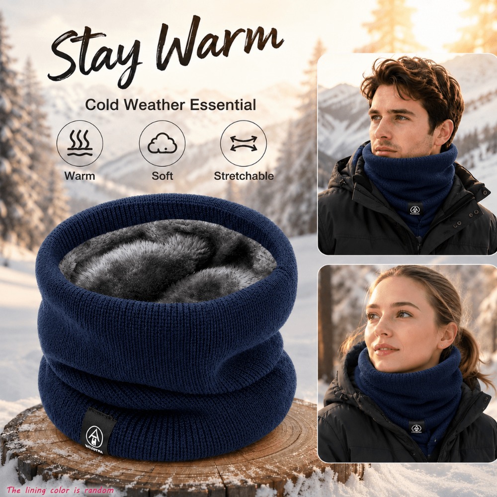 Winter Neck Warmer Men Knit Sc - Neck Gaiter Fleece recension och pris