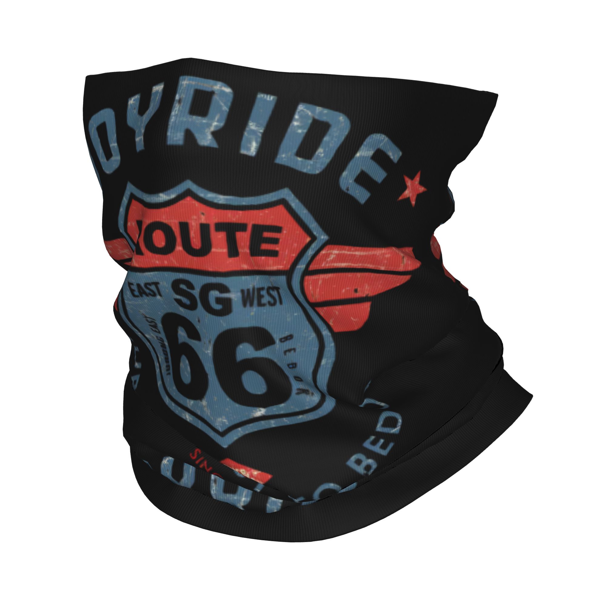 Motorcycle Ride Route 66 Neck  - Neck Gaiter Fleece recension och pris