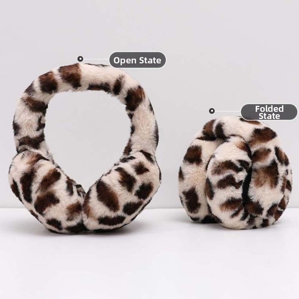 Collapsible Leopard Print Earm - Earmuffs Foldable recension och pris
