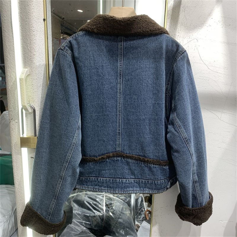 Thickened Denim Winter Coat Co - Down Jacket Packable recension och pris