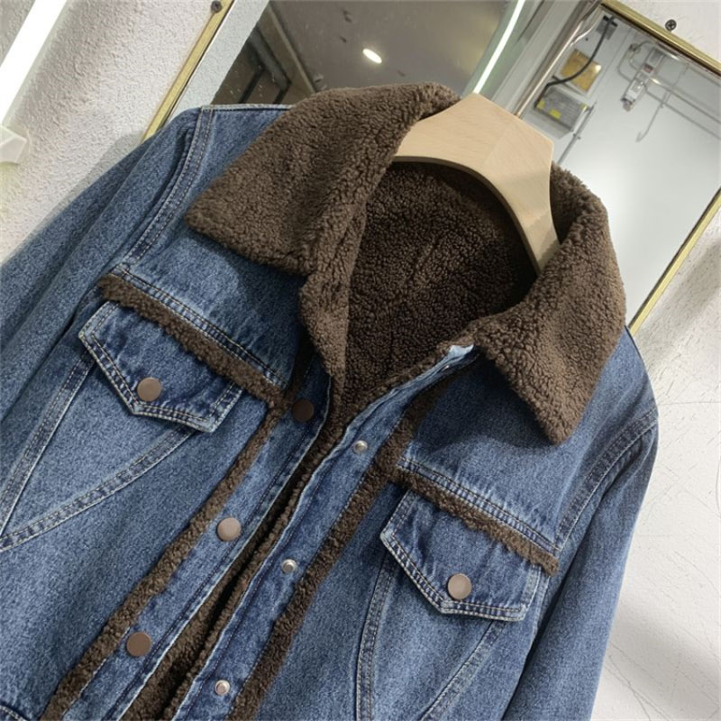 Thickened Denim Winter Coat Co - Down Jacket Packable recension och pris